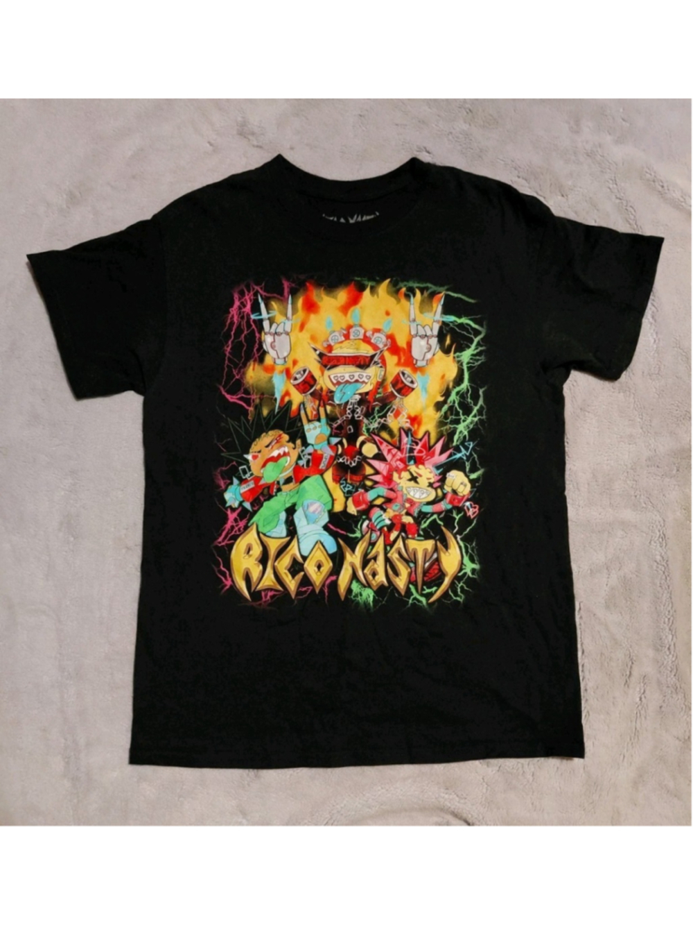 Rico Nasty Lightning Anime Soundcloud Rap Queen T-Shirt Size Medium - Picture 5 of 5